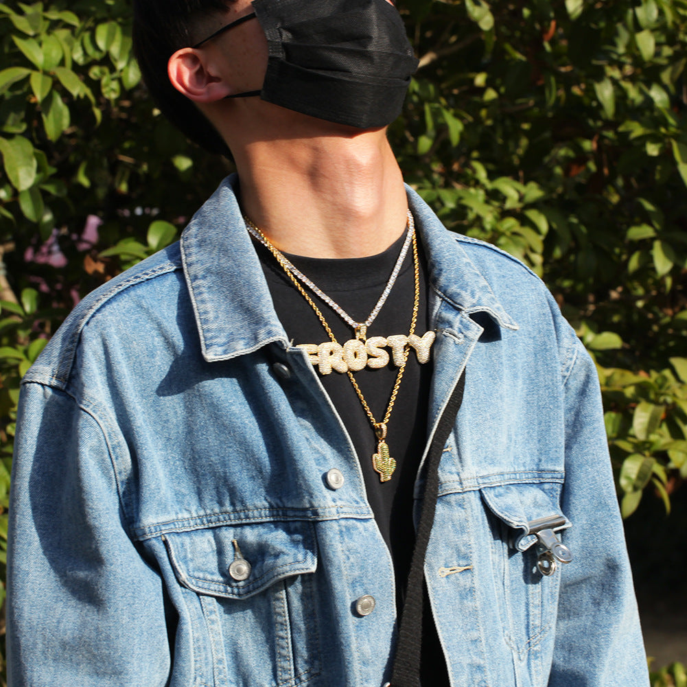 The Iced Out Cactus Pendant Necklace
